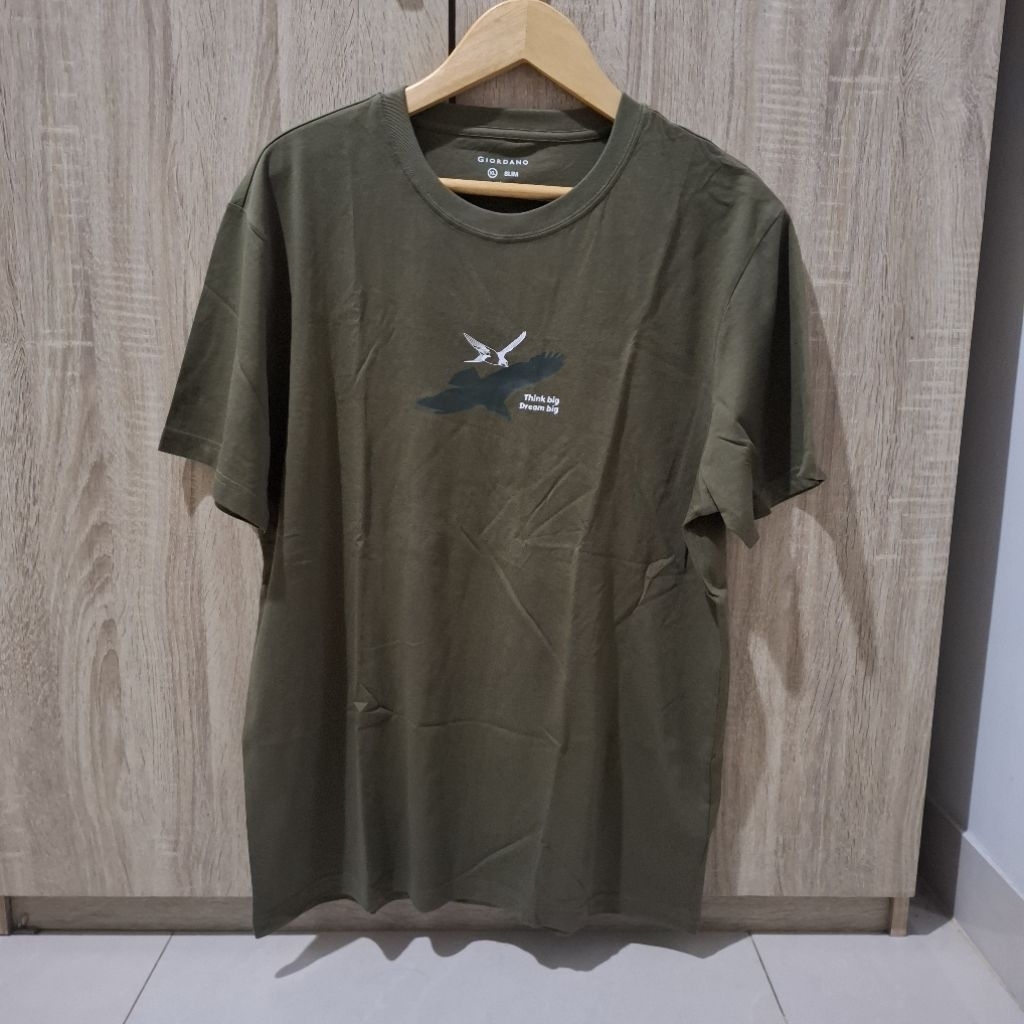 Kaos Polos Giordano Hijau Original
