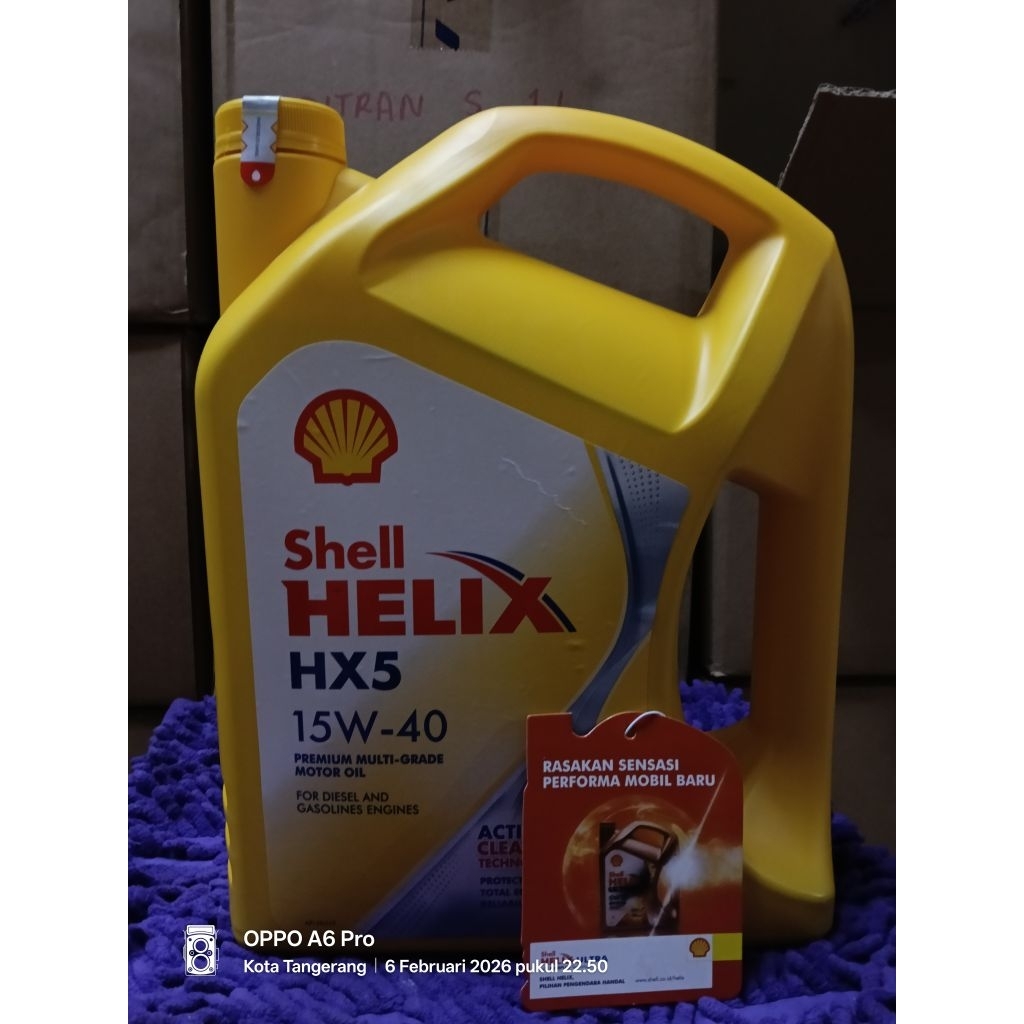 OLI SHELL HELIX HX5 4LITER 15W-40 OLI MOBIL