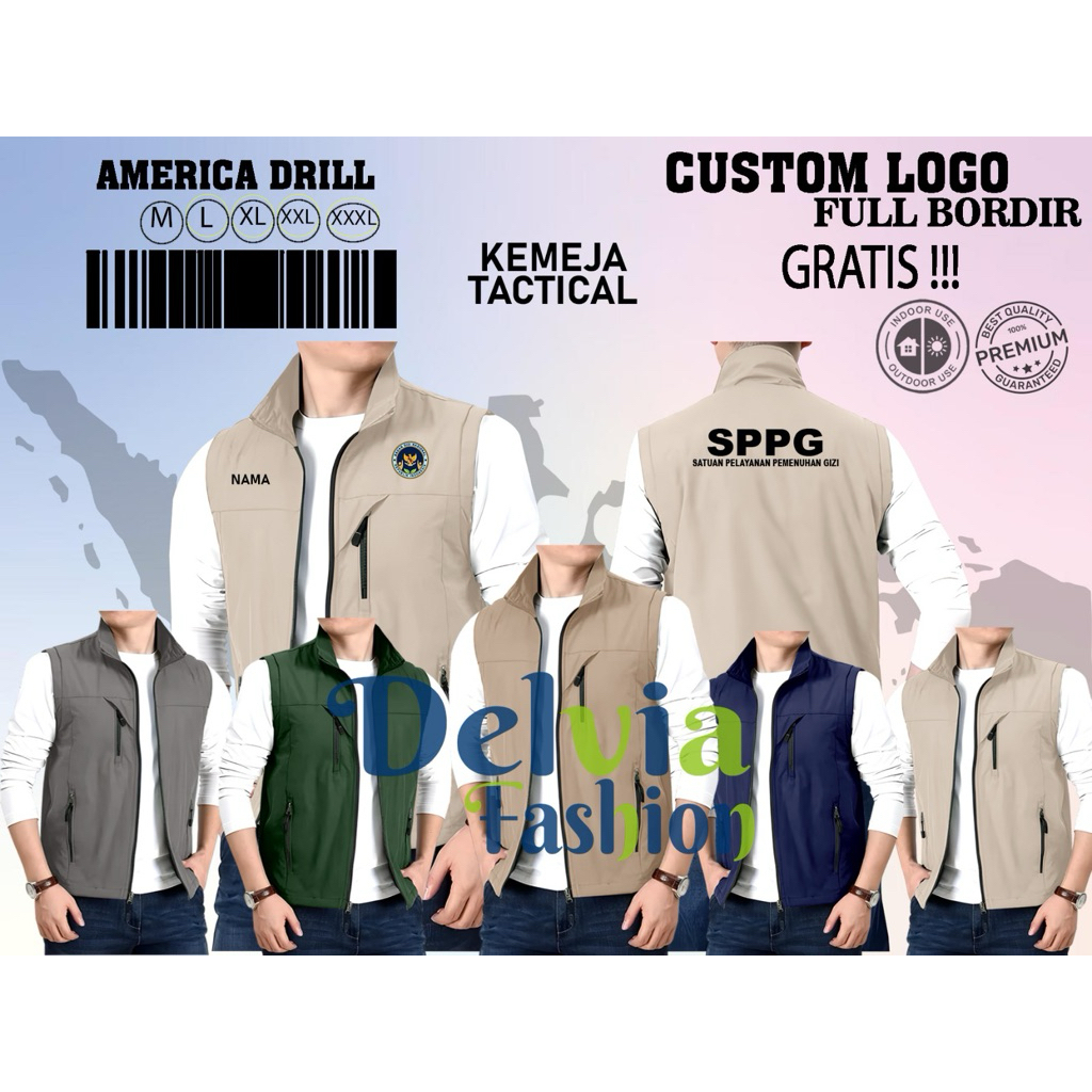 Rompi SPPG Satuan Pelayanan Pemenuhan Gizi  SPPG Bordir Premium Bisa Custom Nama Tulisan Belakang da