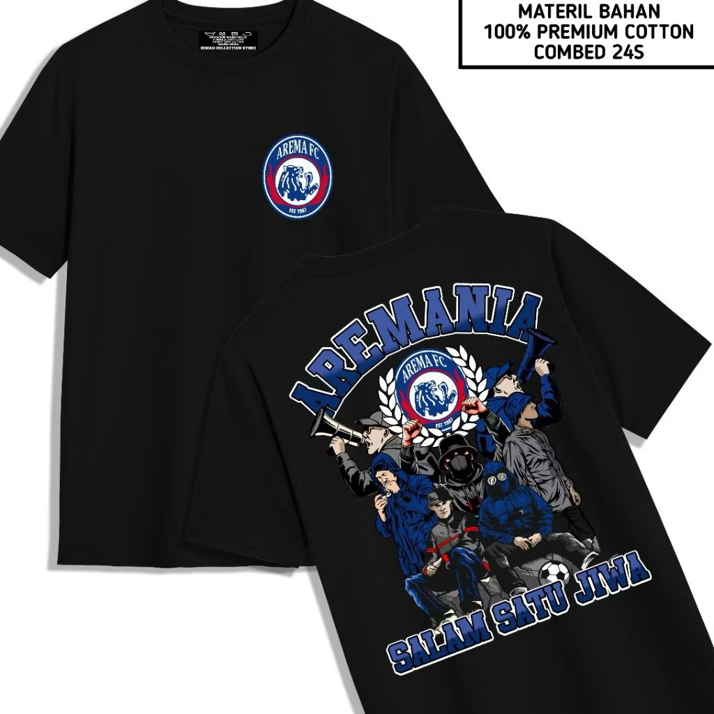 KAOS DISTRO PRIA AREMANIA SALAM SATU JIWA