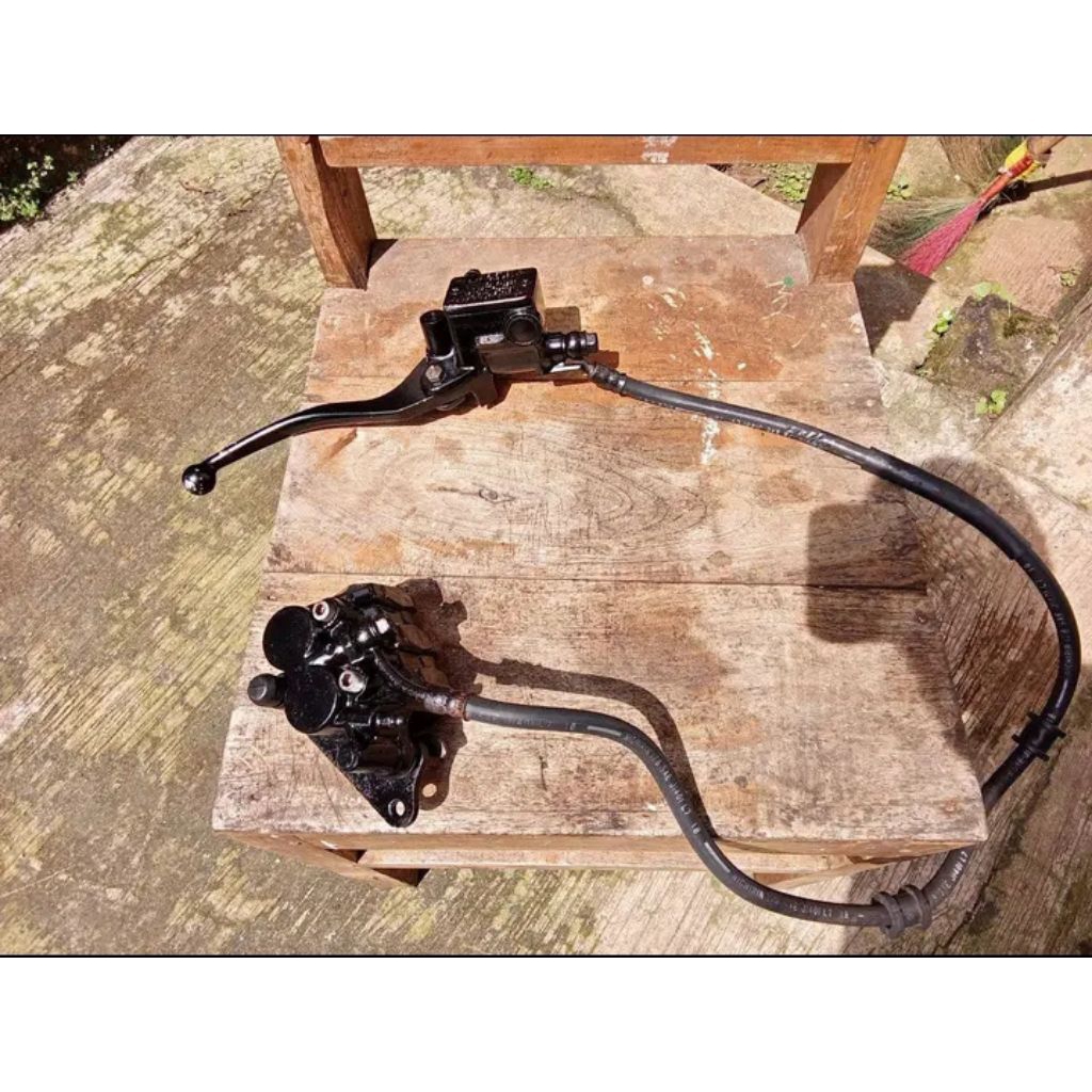 Cakram kaliper rem pala babi 1 set siap pasang motor Honda Supra grand prima legenda Astrea Star C70