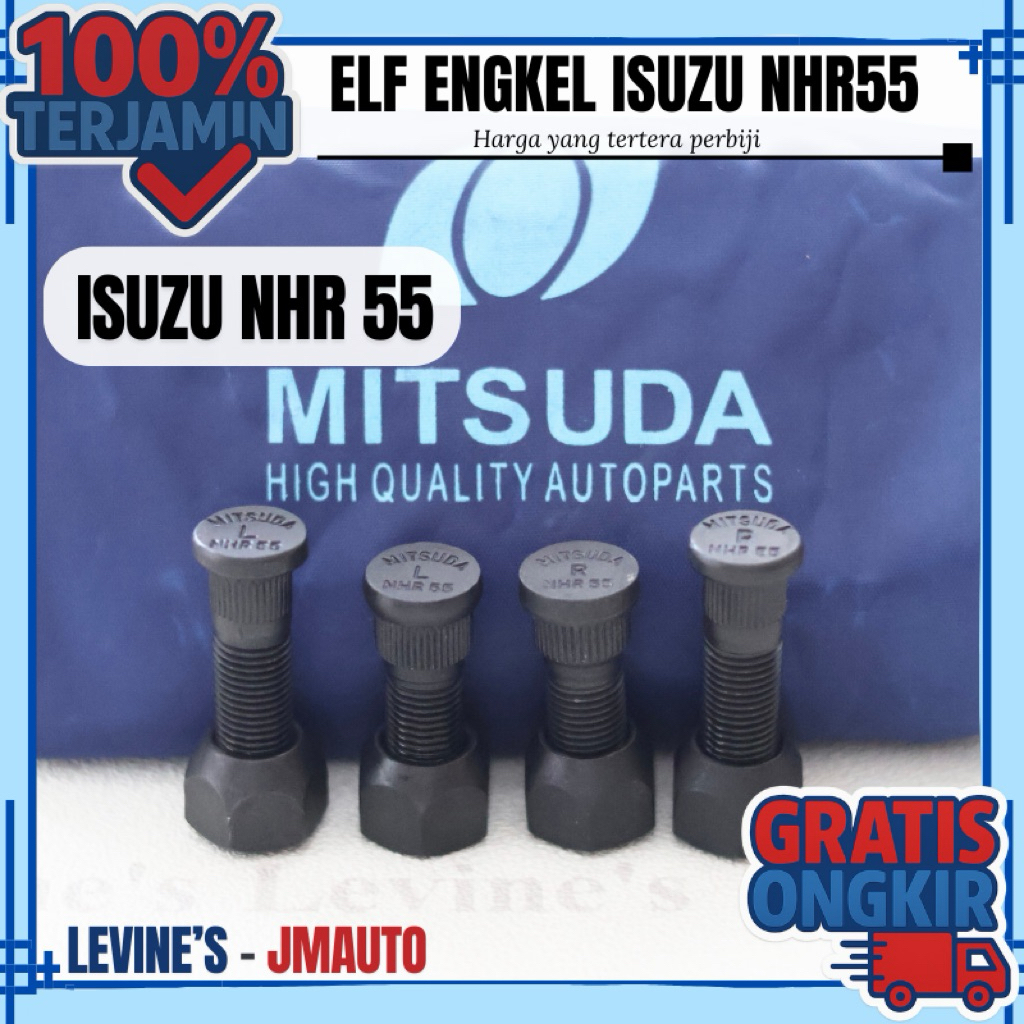 Baut roda ELF ENGKEL NHR55 original MITSUDA / baut roda NHR 55 Mitsuda / baut roda elf engkel depan 