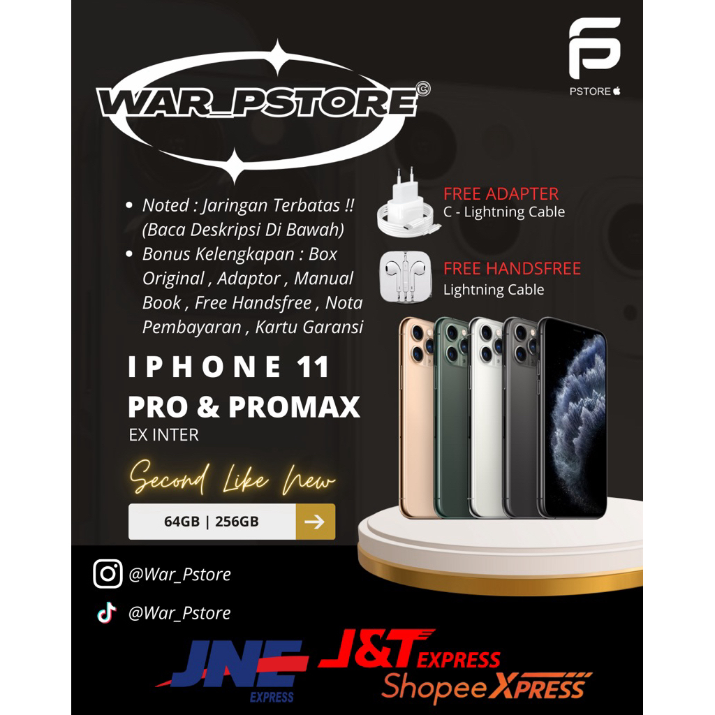 IPHONE 11 PRO & PROMAX 64GB / 256GB | EX INTER | SECOND LIKE NEW