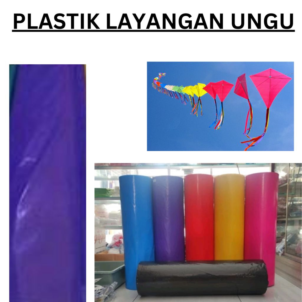 Plastik Layangan Tebal 1 Roll, Plastik Layang Warna Warni, Plastik PE Tebal Warna