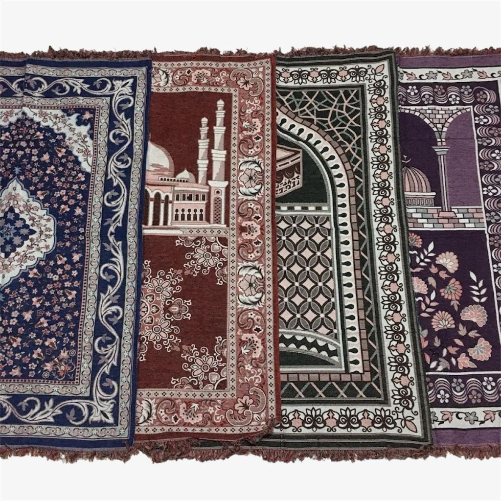 Grosir 1 Kodian (20 Pcs) Sajadah Turki Rajut Polikatun Rumbai