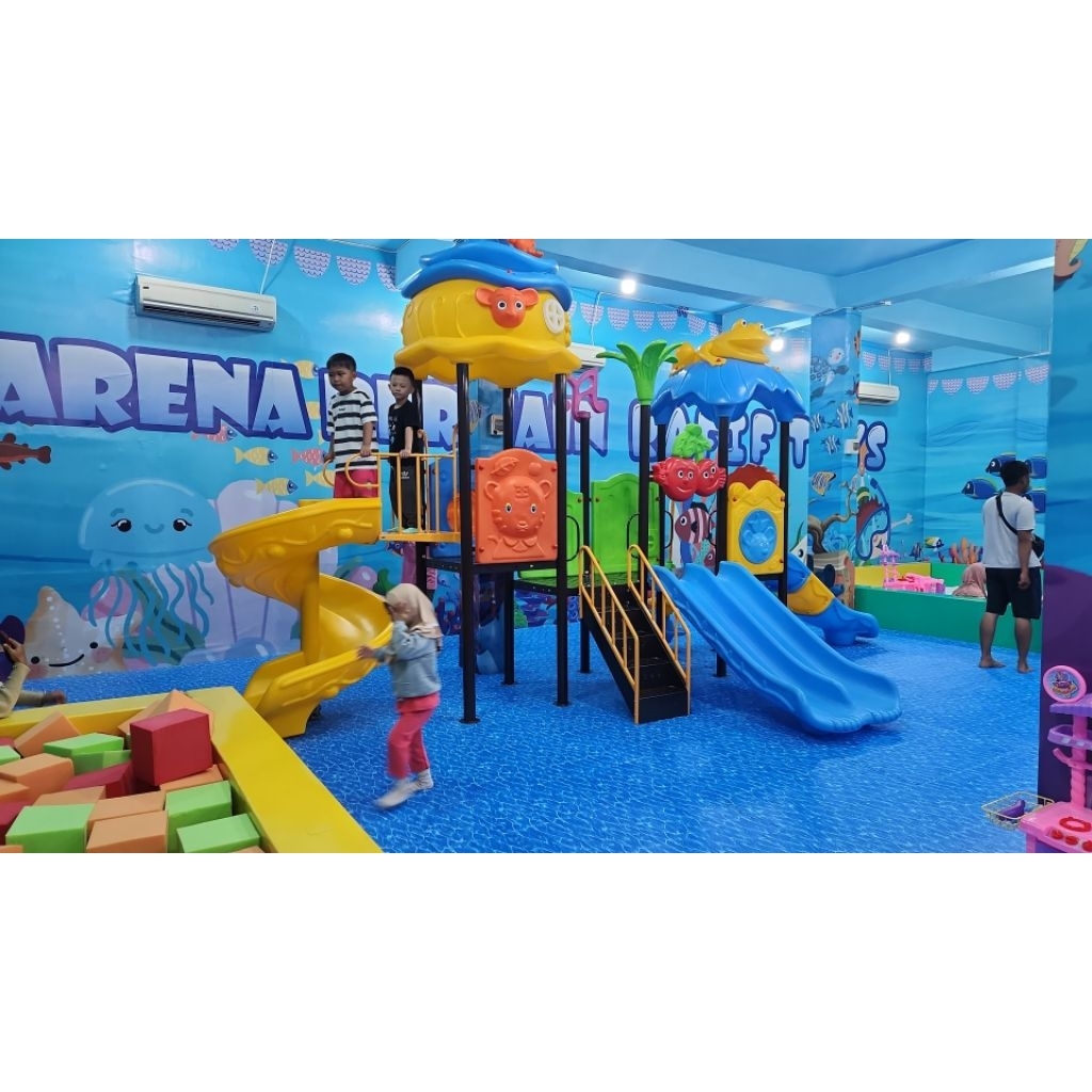 JM TOYS OUTDOOR PLAYGROUND SET JM- 10036 Prosotan Anak Seluncuran besi baja