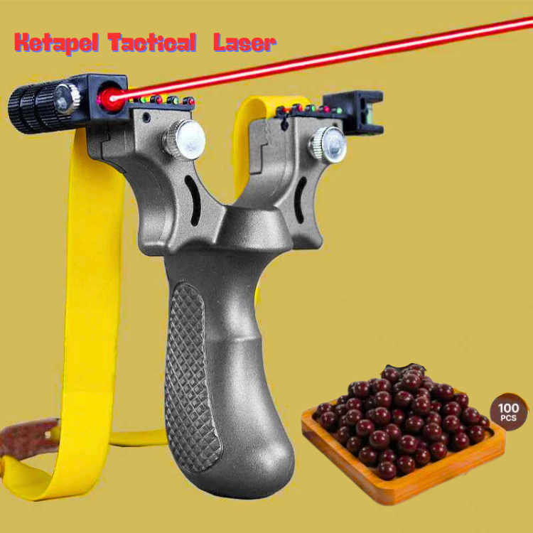 COD Ketapel Laser Sight & Rubber Band SYQT Big Power +peluru 100 pcs ketapel berburu burung hewan