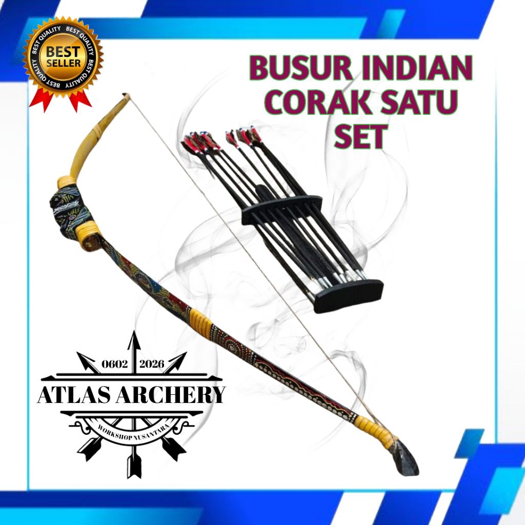 Busur panah indian motif etnik satu set murah
