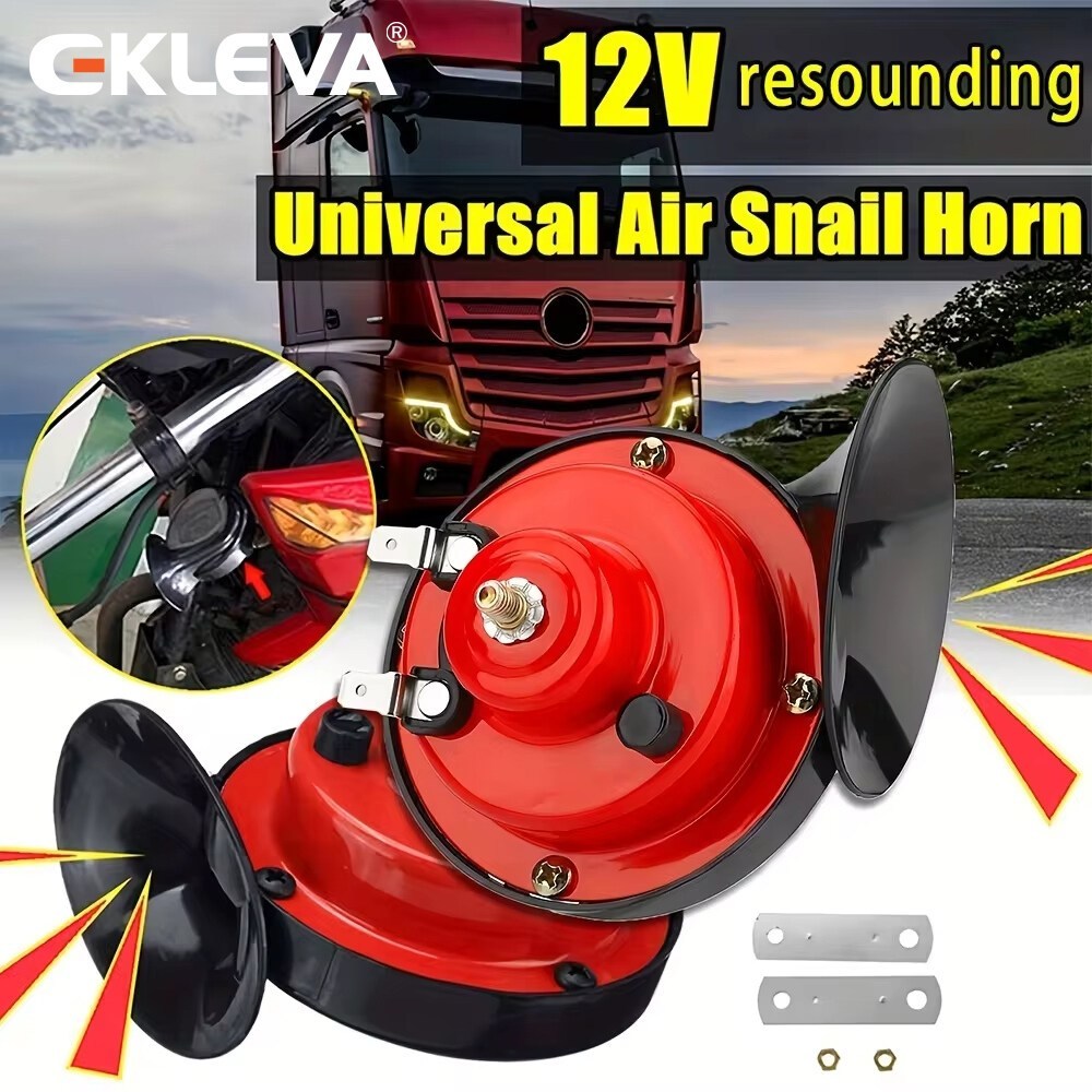 EKLEVA Klakson Keong Mobil 12 Volt Suara Kencang Klakson Universal Motor Mobil Truk Boat