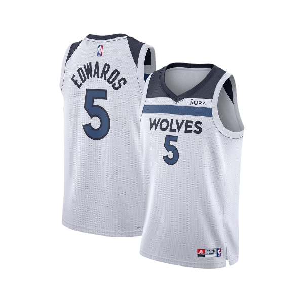 JERSEY BASKET EDWARDS #5 WOLVES PUTIH
