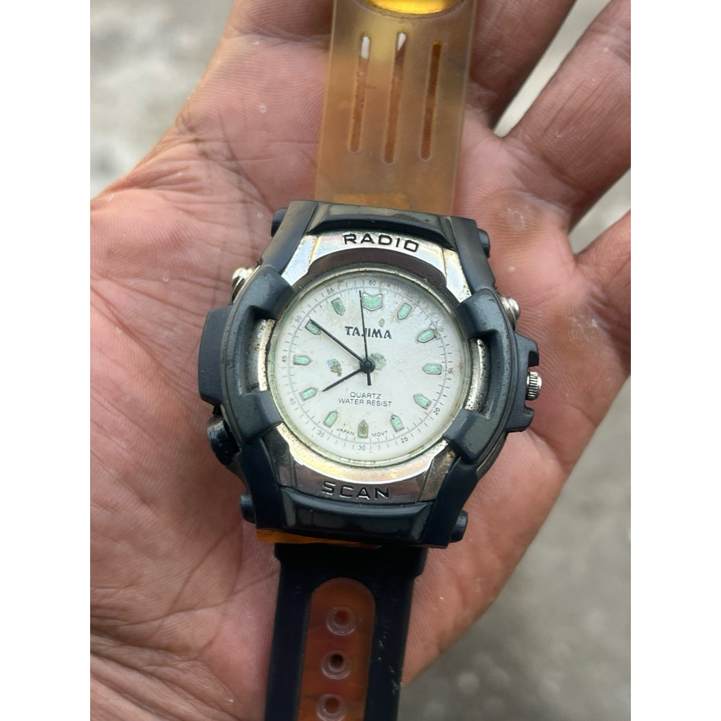 Jam Tangan Vintage Tajima Radio Scan FM AM - Rare Item