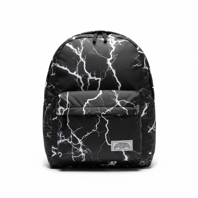 NOTBADCLUB - LIGHTING PETIR - TAS RANSEL BACKPACK MOTIF FULLPRINT CHROME