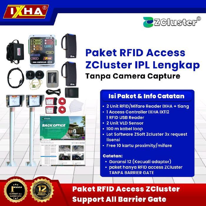 Paket RFID Access untuk portal Perumahan dgn IPL ZCluster Asli Tanpa Portal Barrier Gate