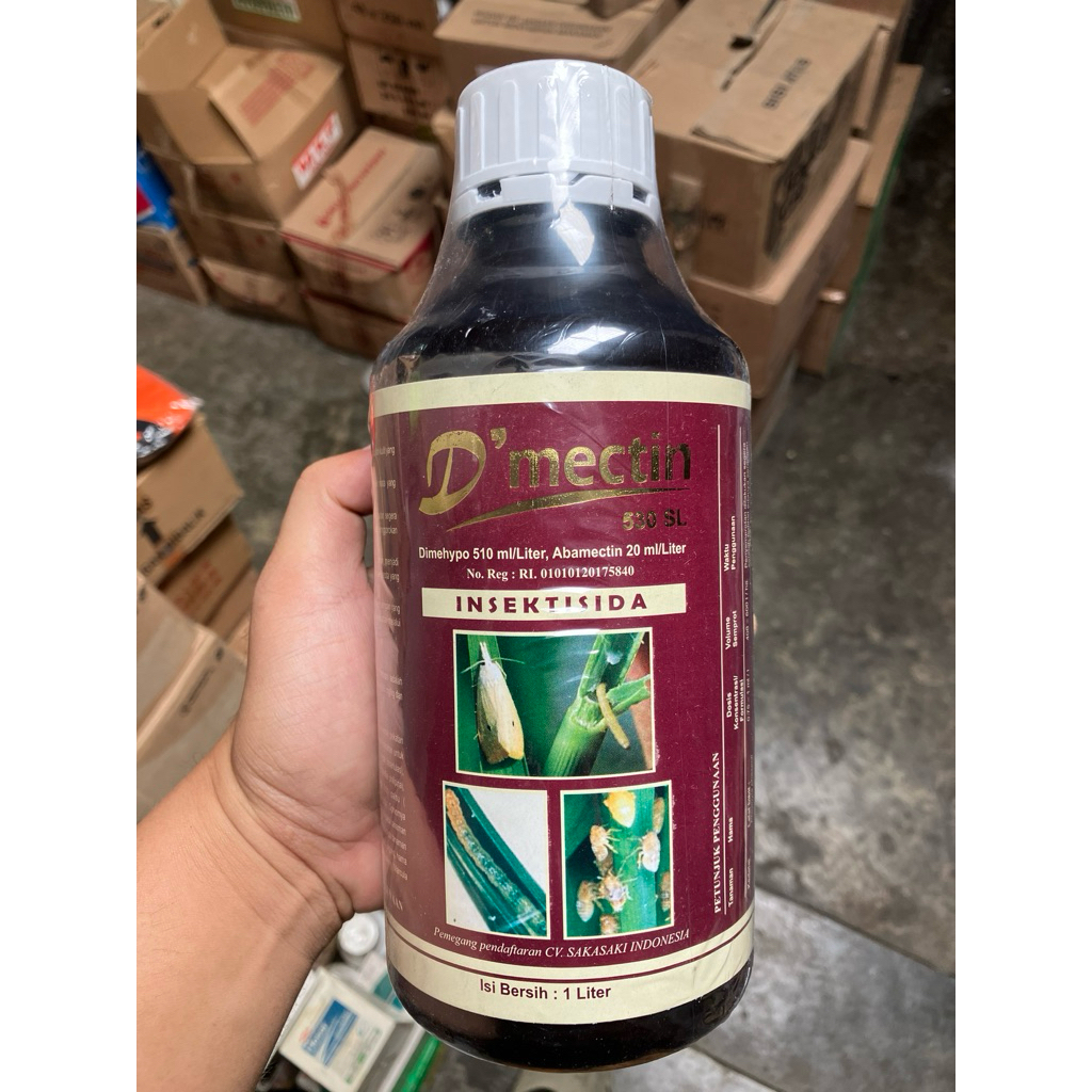 Insektisida Bahan Aktif Ganda Dimehipo & Abamektin - D’MECTIN 530SL - 1 Liter