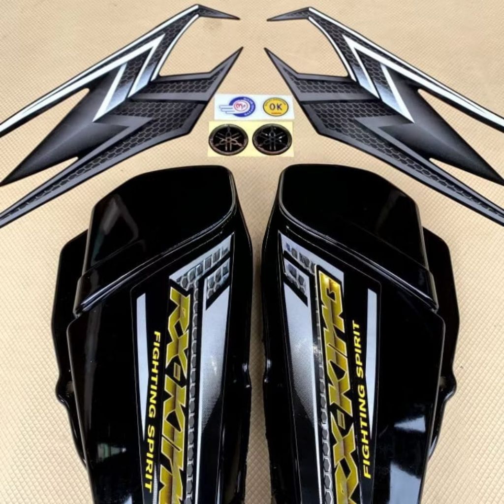 COVER BOK AKI RX KING HITAM FULLSET STRIPING HITAM 2004 TEPONG AKI RX KING HITAM BOK AKI RX KING HIT