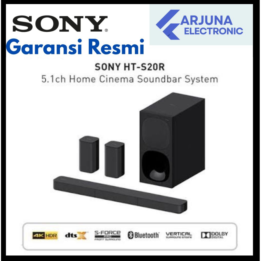 Sony HT-S20R Soundbar 5.1Ch 400W + Rear Speaker Sound Bar HTS20R HTS20