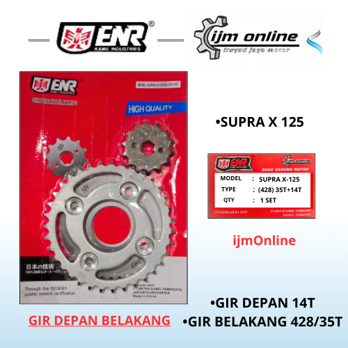 ENR-GEAR PRES SUPRA X 125/GIR DEPAN BELAKANG SUPRA X 125