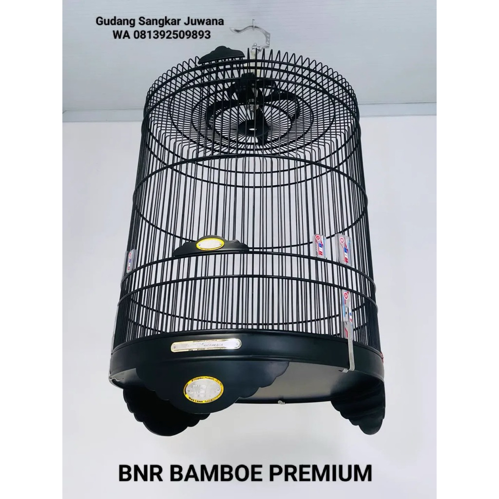 Sangkar Murai BNR Bamboe Premium. Diameter 58 No 2. Fullset Kerodong + Free Pallet Kayu