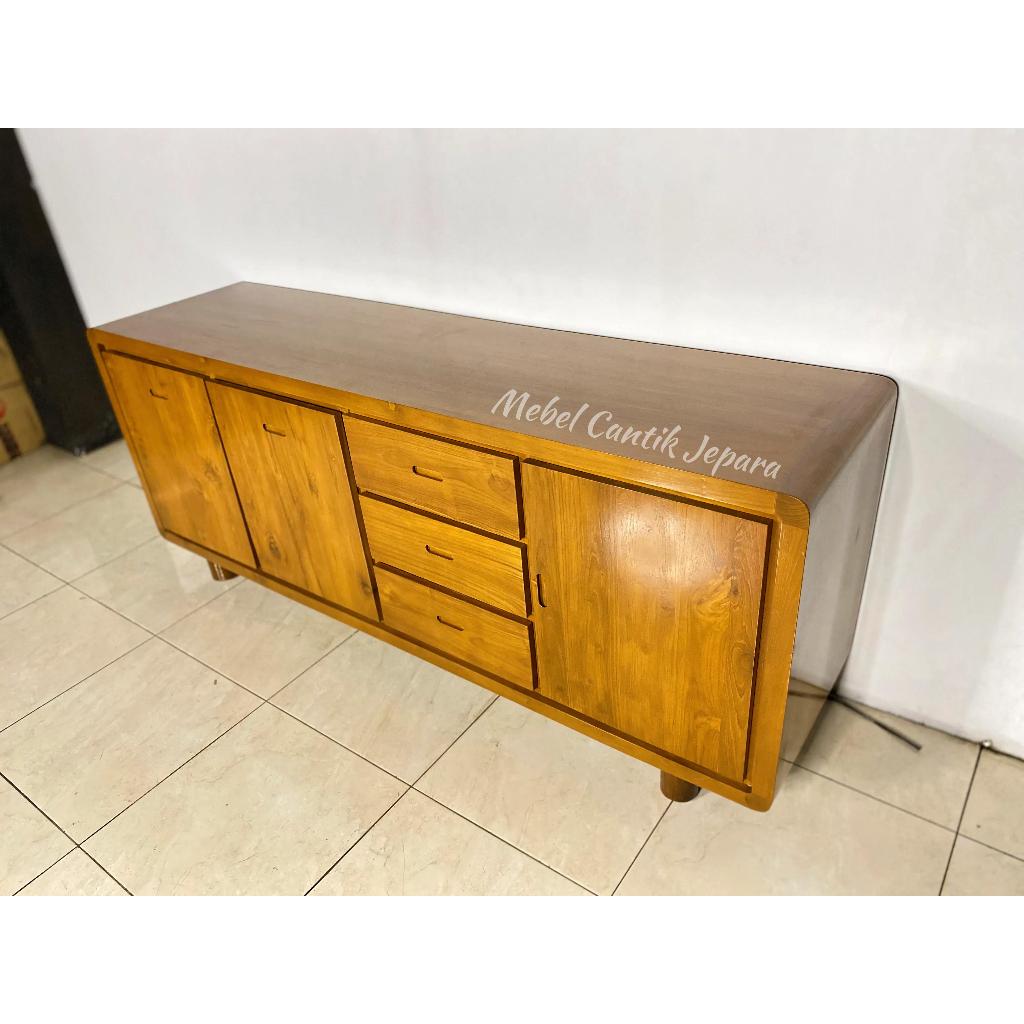 Rak Dapur Minimalis/Bufet Dapur Bahan Kayu Jati