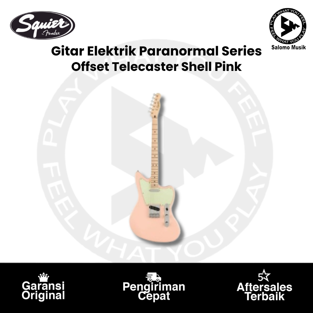 Gitar Elektrik Squier Paranormal Series Offset Telecaster Shell Pink Original