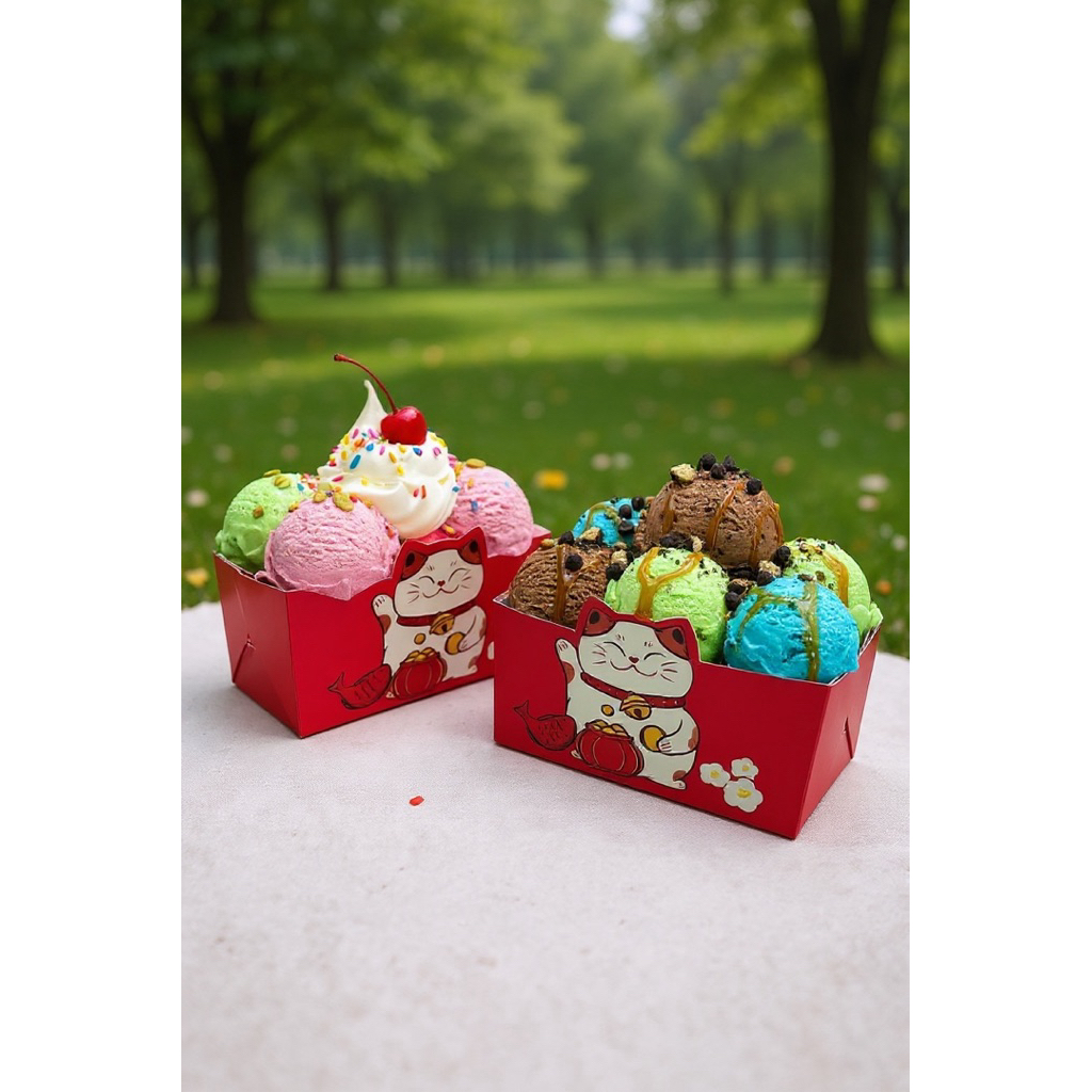 200 pcs tray toast box kemasan es potong singapura wadah es krim dibungkus dengsn roti box tray toas