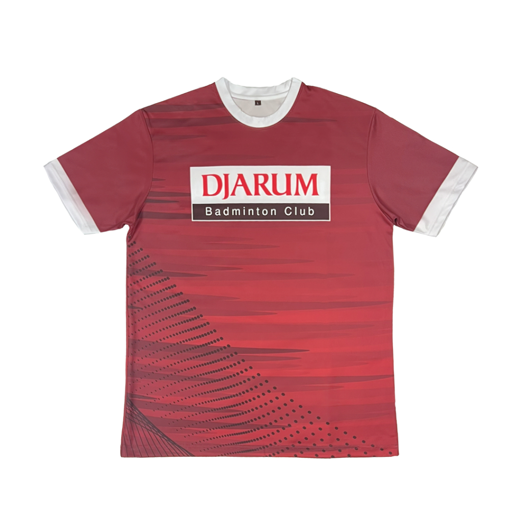 Jersey Badminton PB Djarum Sublim Red – Jersey Olahraga Dry Fit