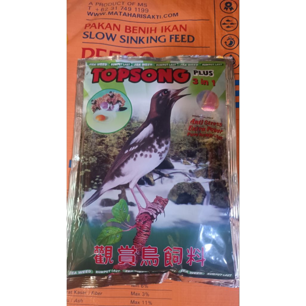 Topsong pakan burung