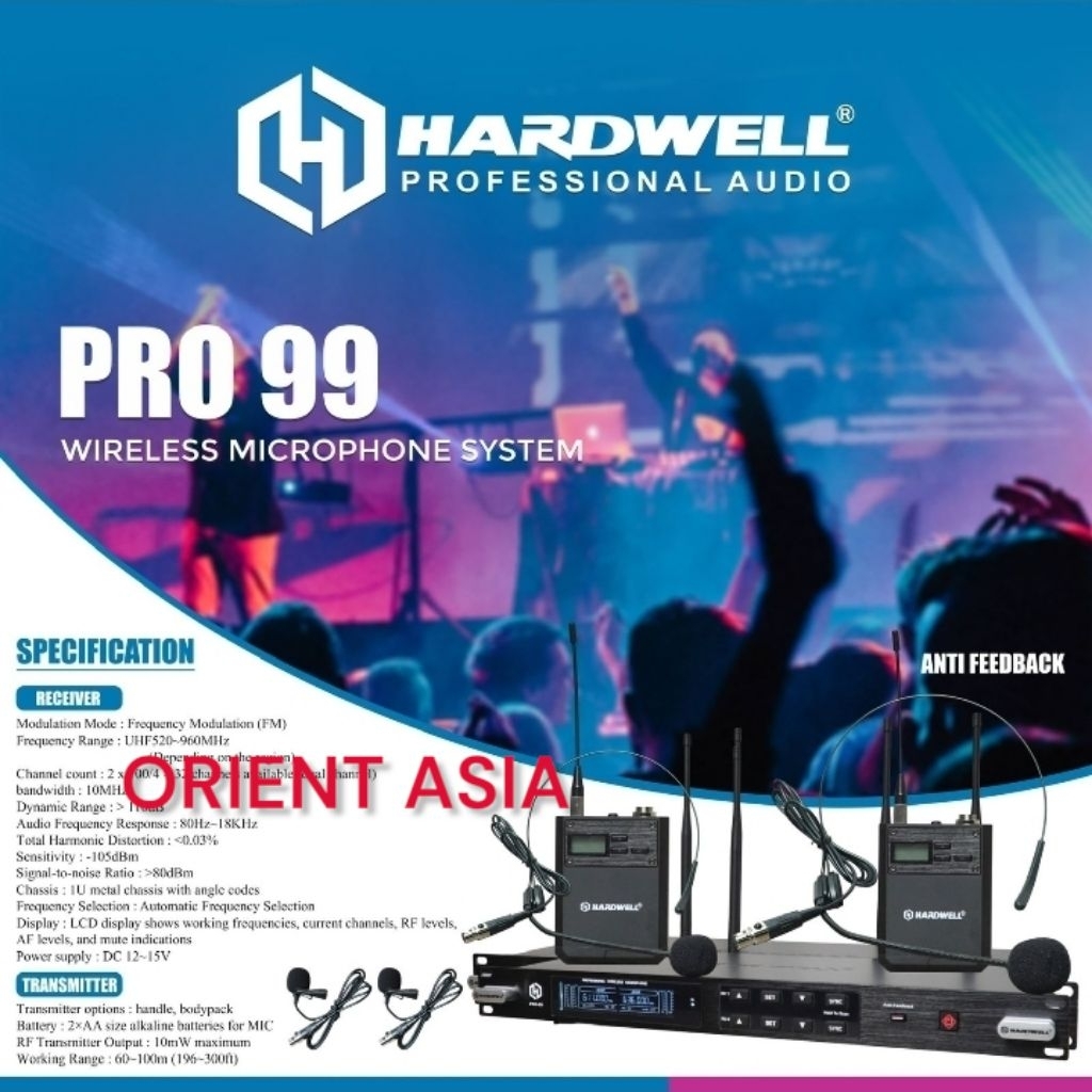 Mic Wireless Clip On Hardwell Pro 99 // Mic Wireless Hardwell Clip On Pro 99