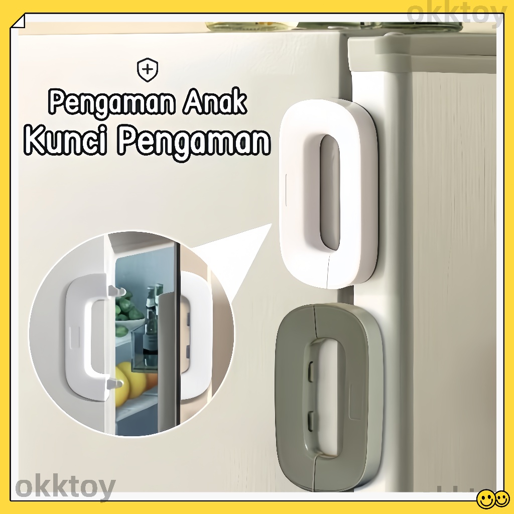 Kunci Kulkas Baby Safety Lock Kunci Pengaman Pintu Laci Lemari Pakaian Kulkas Kunci Kulkas Pintu Lac