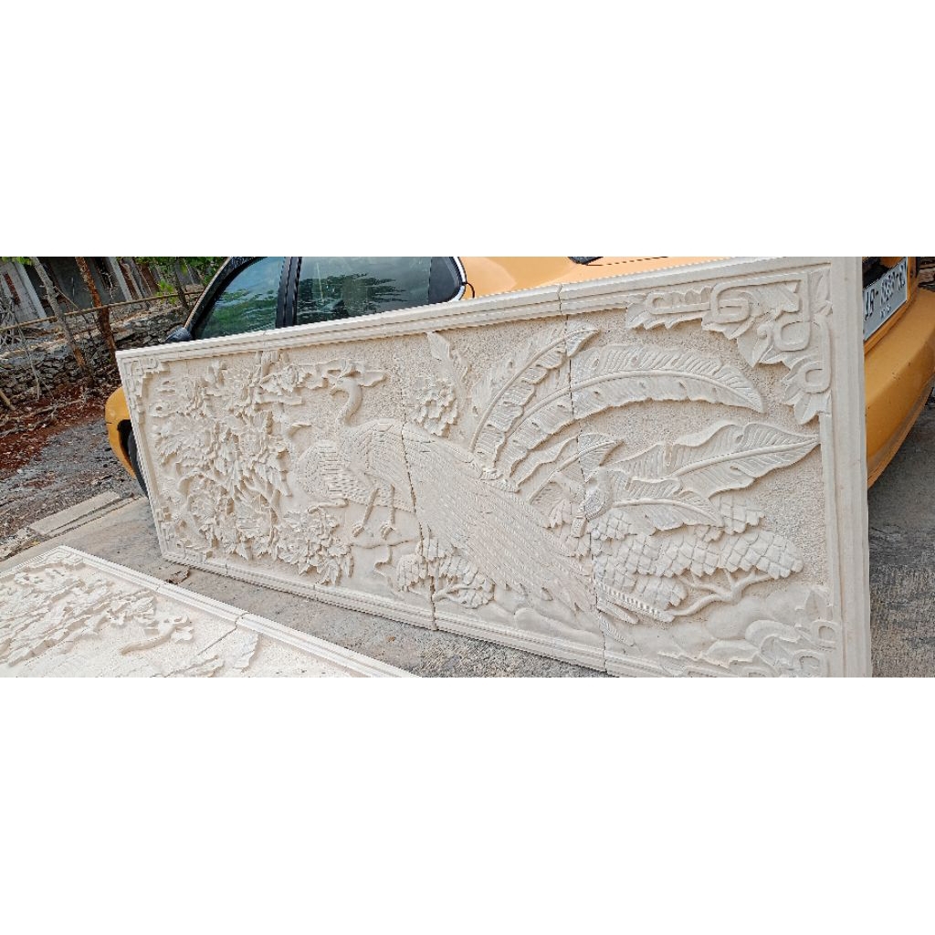 MERAK BATU UKIR UKIRAN TEMPEL DINDING PEMANDANGAN ALAM