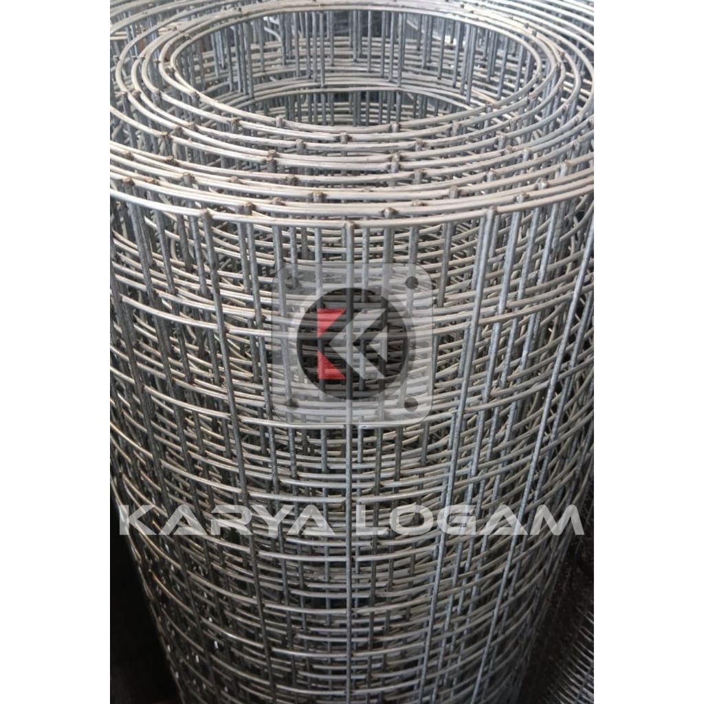 Kawat Loket / Wiremesh Galvanis kotak 50 x 50 mm tebal 3 mm tinggi 90 cm
