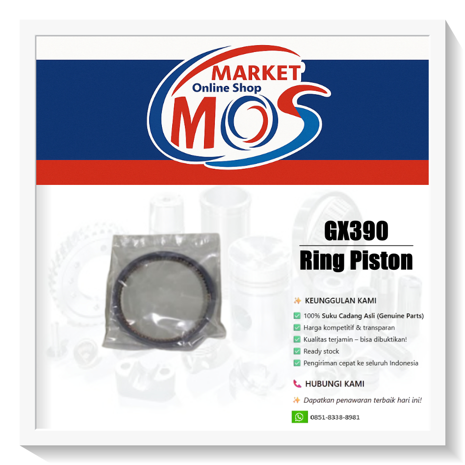 GX390 Ring Piston | cincin yang terpasang pada piston GX390