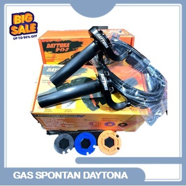 Gas Spontan Daytona 2 Kabel & 1 Kabel Universal Daytona Almunium Dengan Finishing Powder Coating Awe