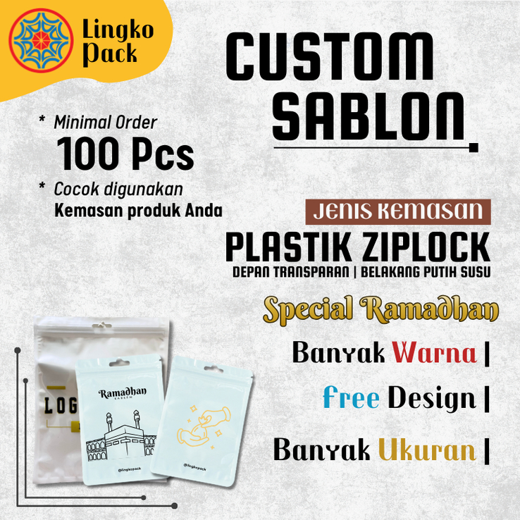 (CUSTOM SABLON) PLASTIK ZIPLOCK PLASTIK KLIP PLASTIK KEMASAN ZIPLOCK | PLASTIK KLIP AKSESORIS MASKER