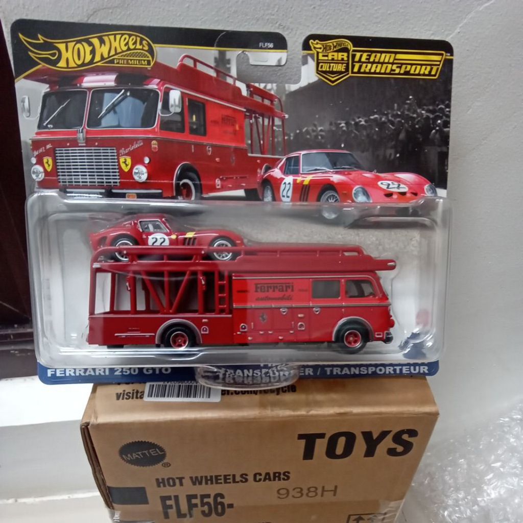 ferrari 250 gto vs fiat 642 rn2 bartoletti transporter hotwheel premium team transport