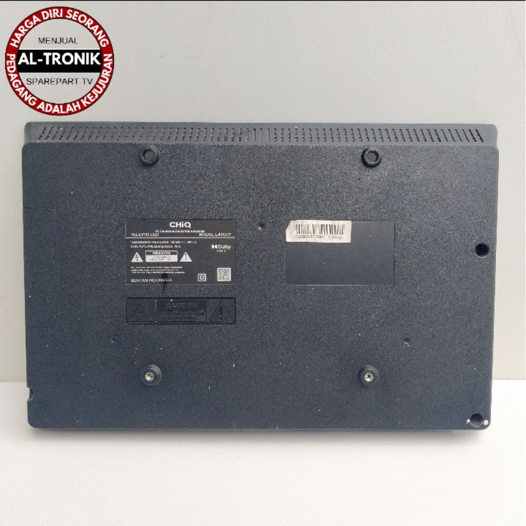 BACK COVER TV LED CHIQ 43 INCH MODEL L43G7P TUTUP BELAKANG CHIQ L43G7