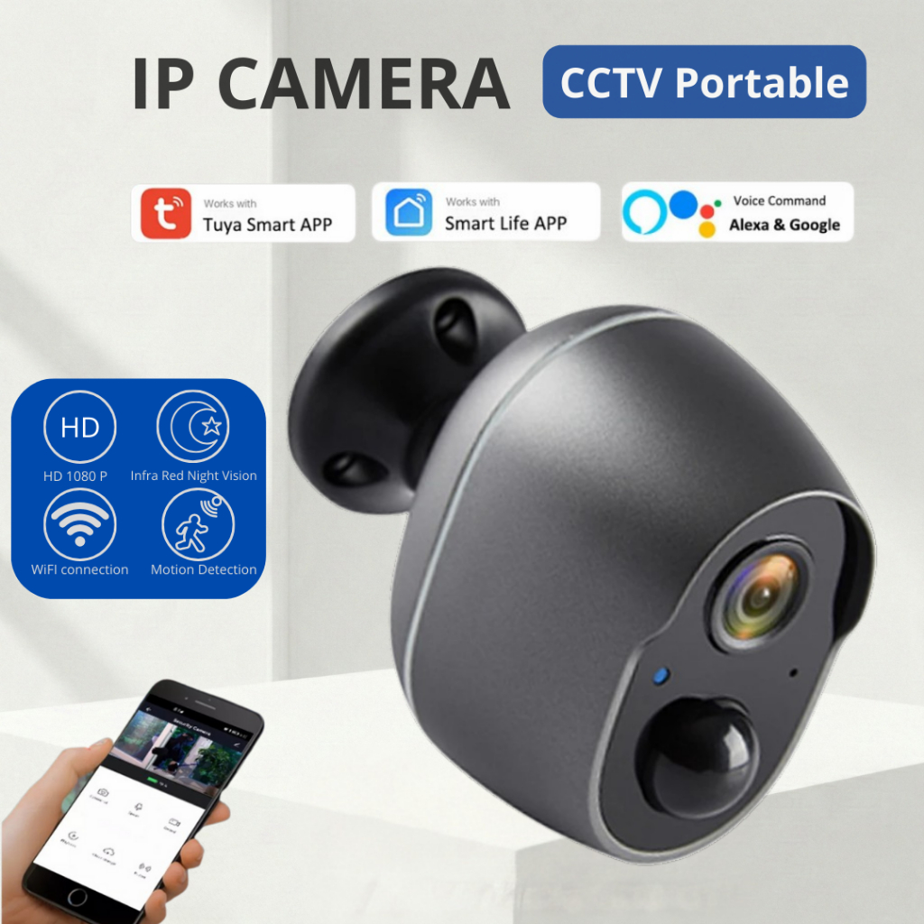 KERUI IP Kamera CCTV TUYA WiFi baterai Portable Camera