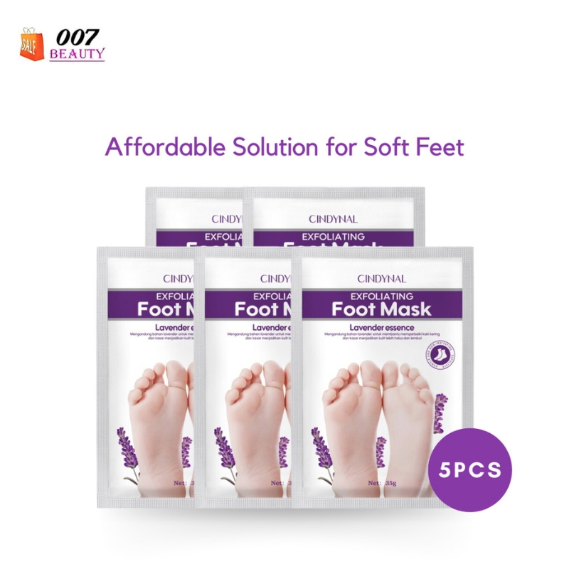 5 PCS - CINDYNAL Foot Mask Kaki Exfoliating Lavender – Foot Care Lembut