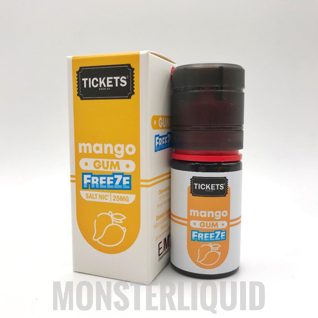 [ SALT NIC ] TICKETS BREW MANGO GUM FREEZE BY EJM 25MG 30ML LIQUID