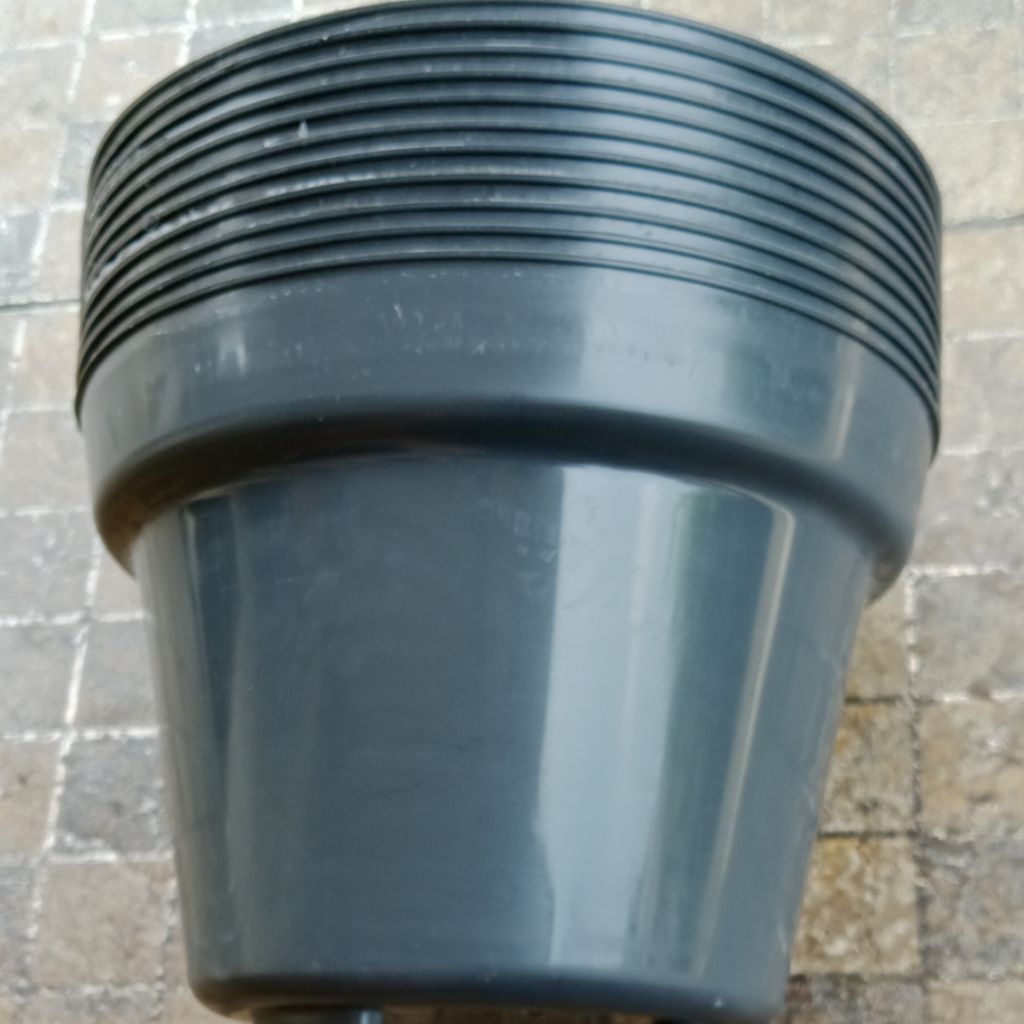 Pot Plastik hitam 25 cm / Pot bunga plastik ukuran 25 cm