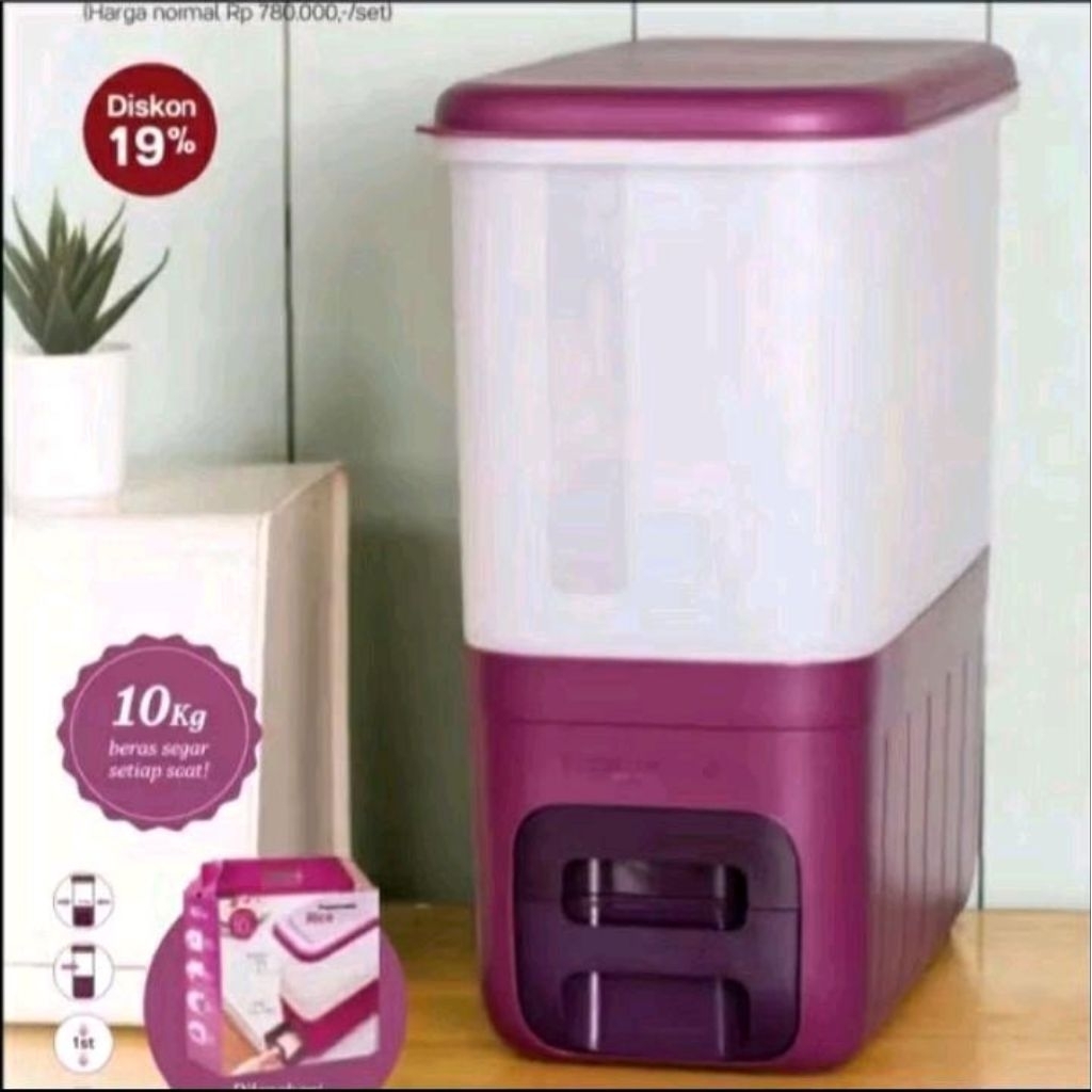 Tupperware tempat beras10kg