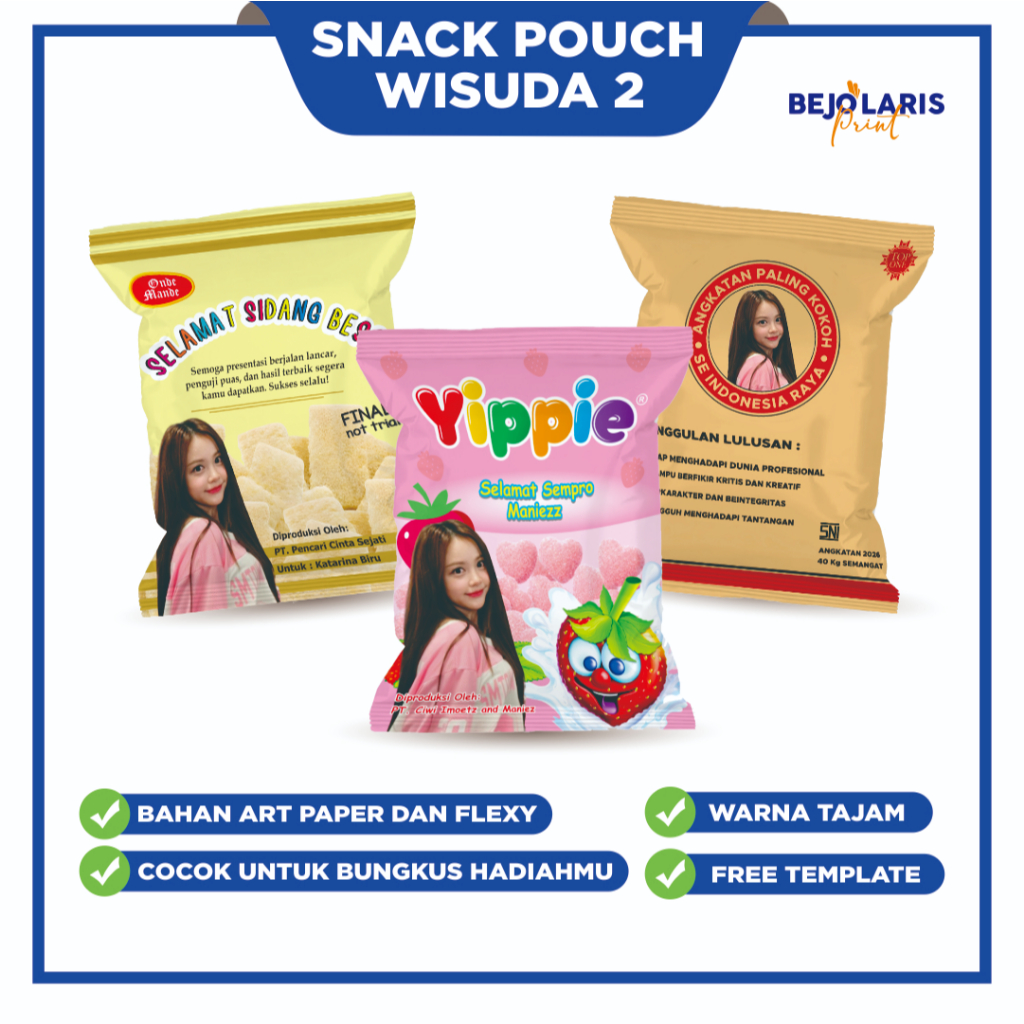 Snack Pouch Wisuda 2 Snack Pouch Jumbo Snack Pouch Wisuda Hadiah Wisuda Hadiah Sempro
