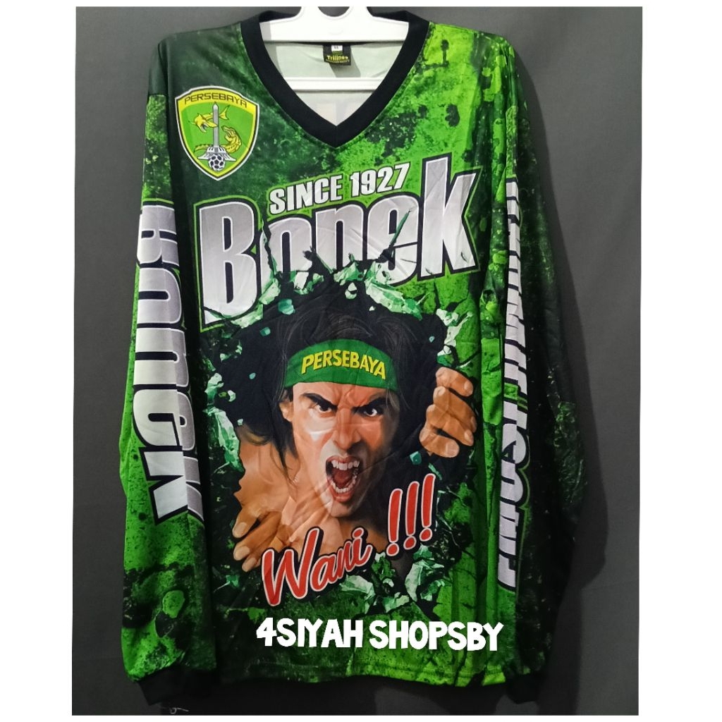 ATASAN JERSEY PREMIUM BONEX PERSEBAYA PRINTING LENGAN PANJANG OVERSIZE