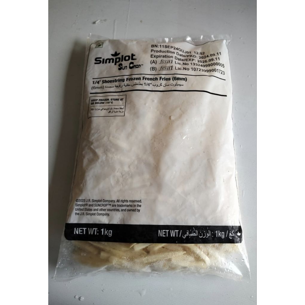 kentang goreng beku / frozen shoestring 1kg halal murah bandung