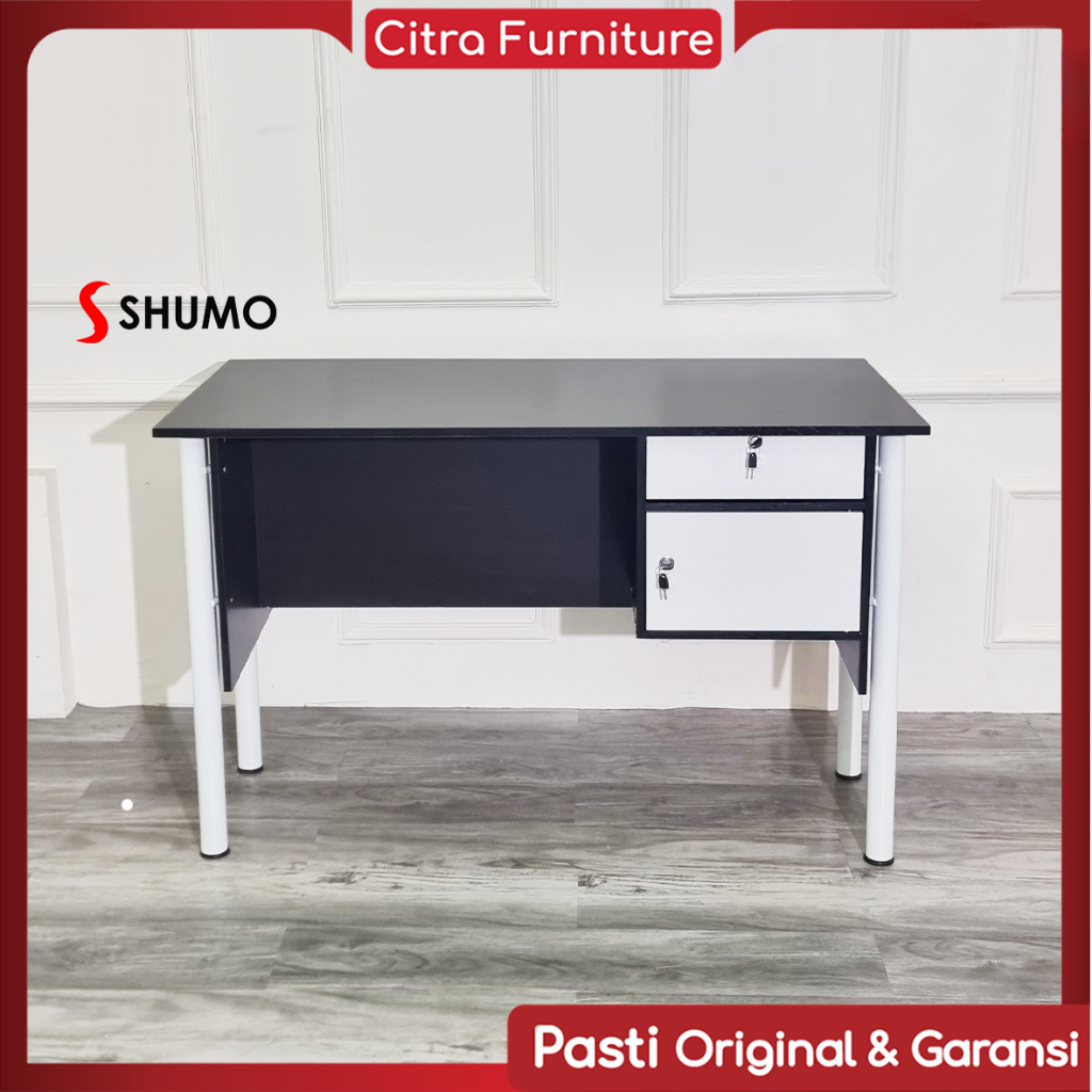 CITRA FURNITURE SHUMO Meja Tulis Kantor Kaki Besi Bulat n Houston Series | Meja Kerja Belajar