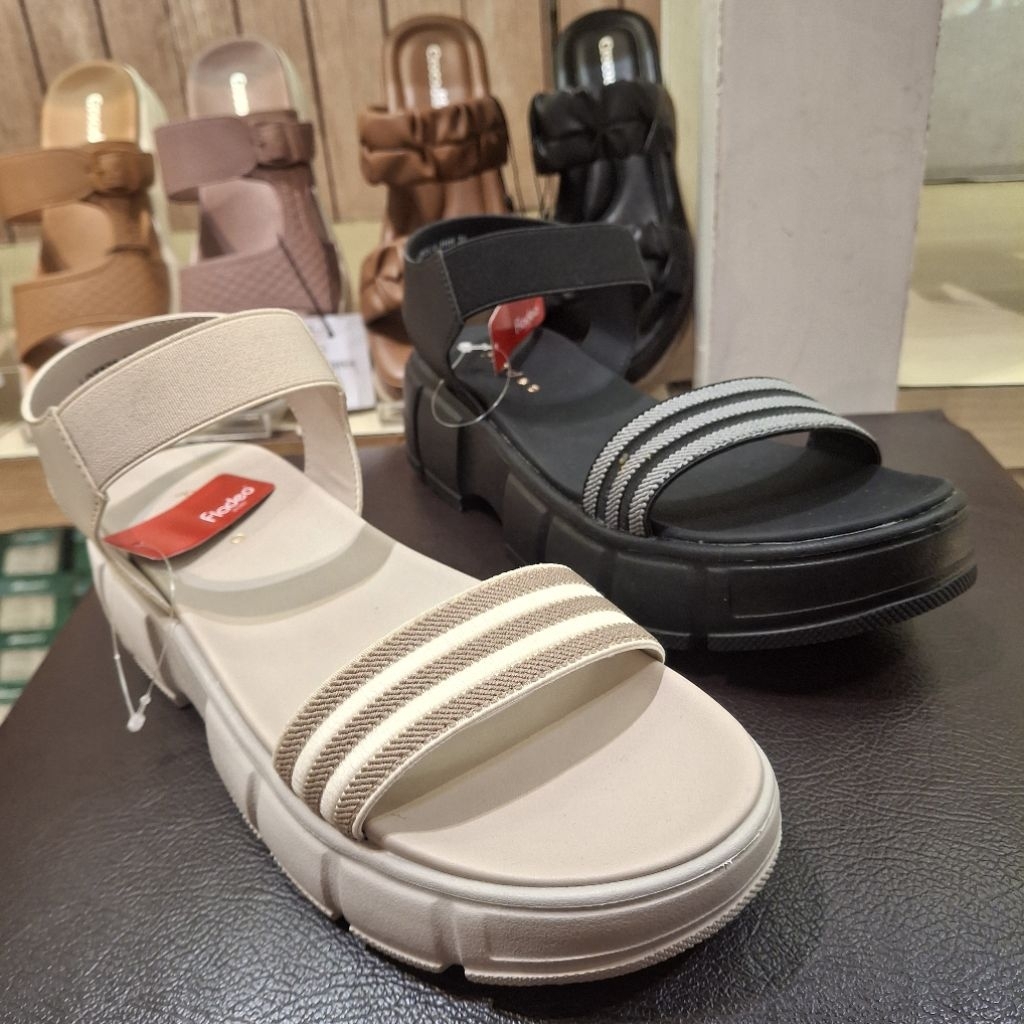 Fladeo sepatu sandal wedges hak rata 5cm wanita new arrival ringan & ori size 36-40