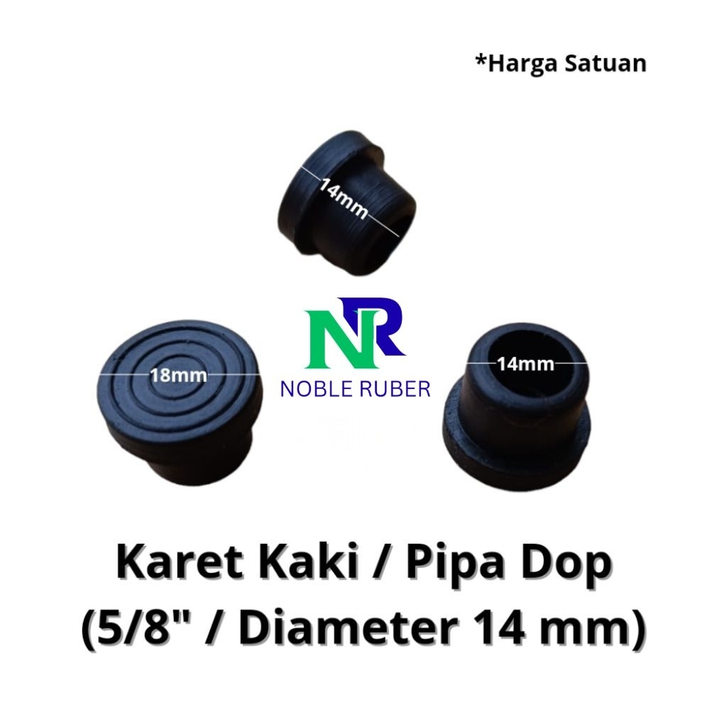 karet kaki besi pipa 5/8 inch dop (14mm) kaki meja rak kursi