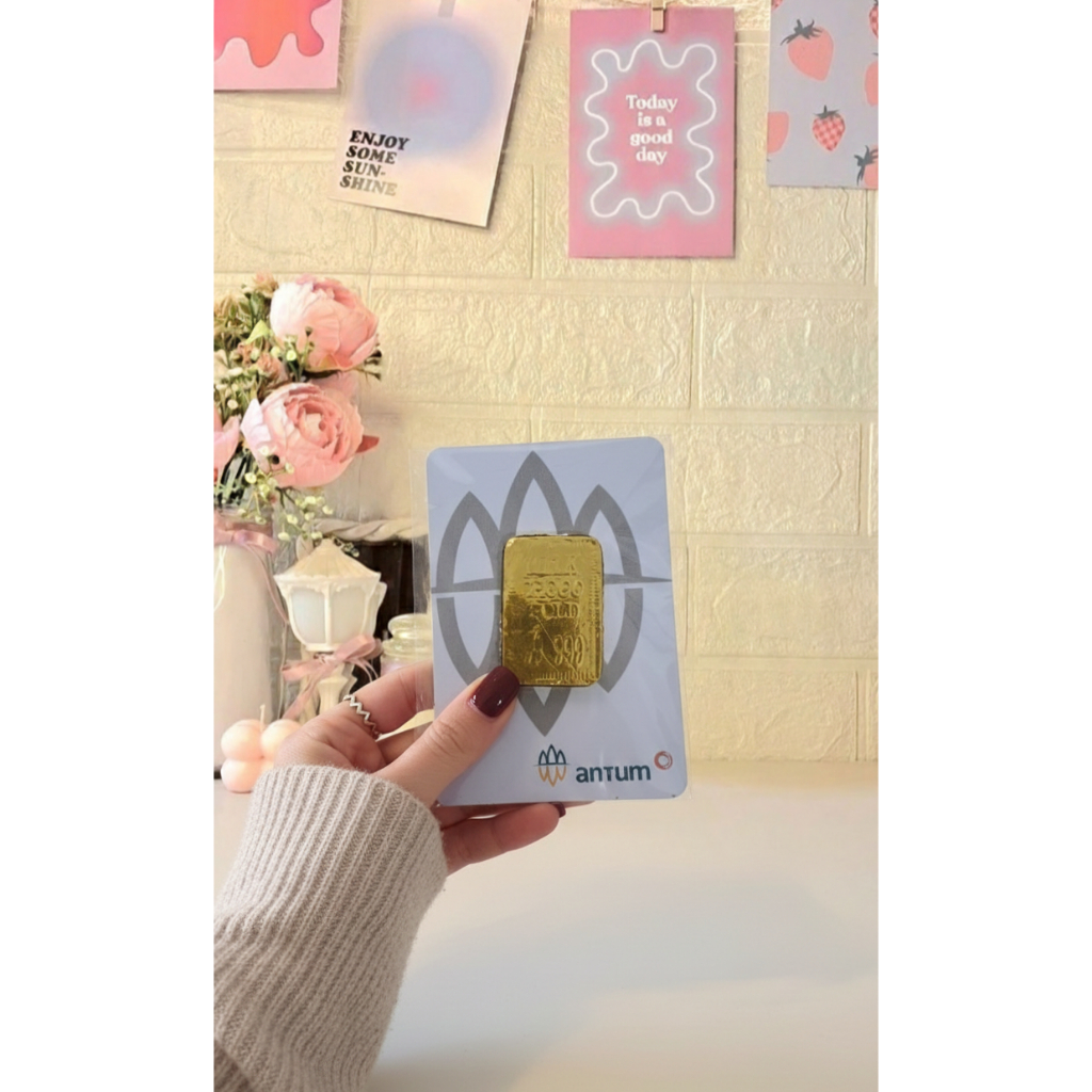 Gift Card Antum lebaran Coklat Gold Batangan Mini Lucu unik