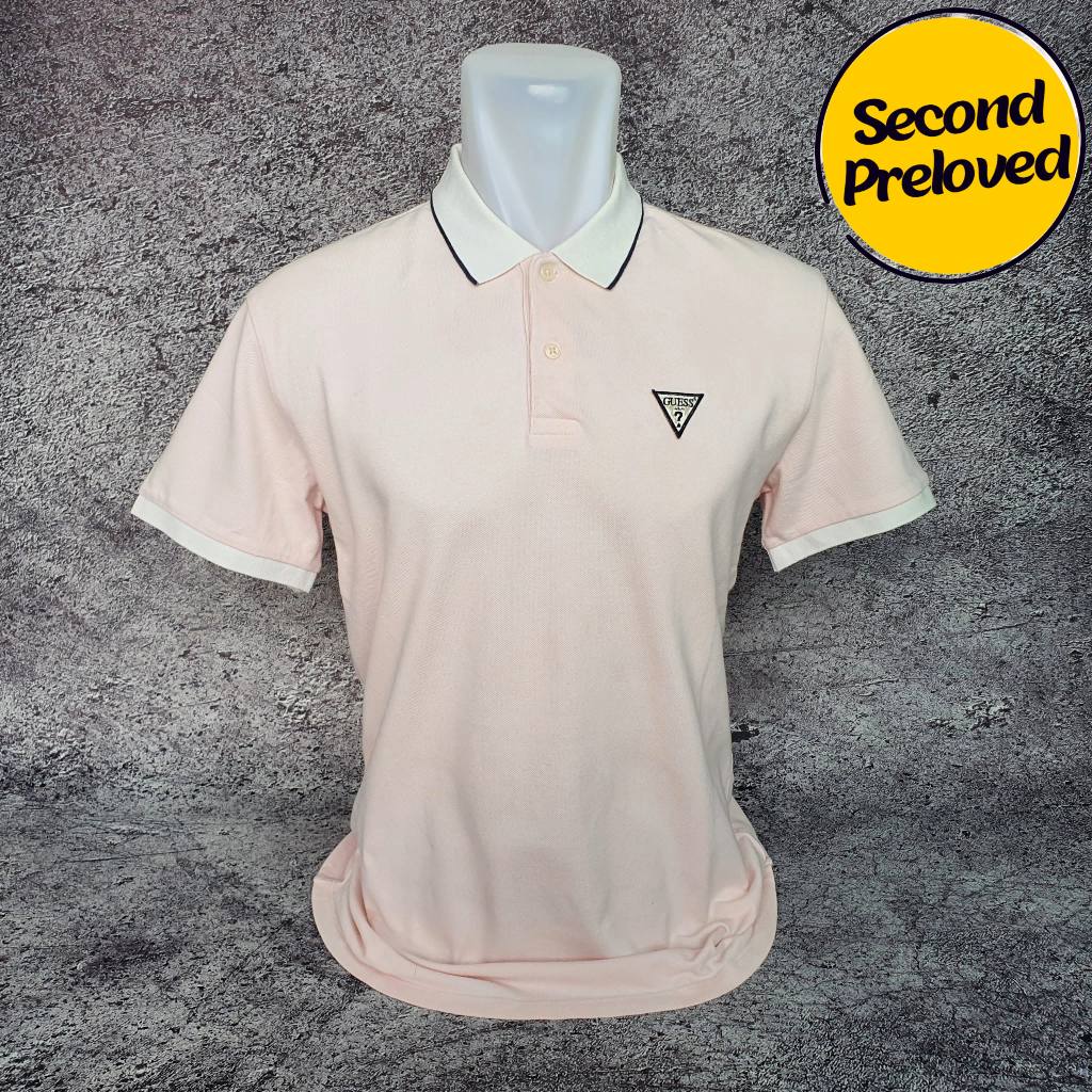 Baju Kaos Polo GUESS - Size M sd L / Lebar 50 cm - Original - Second