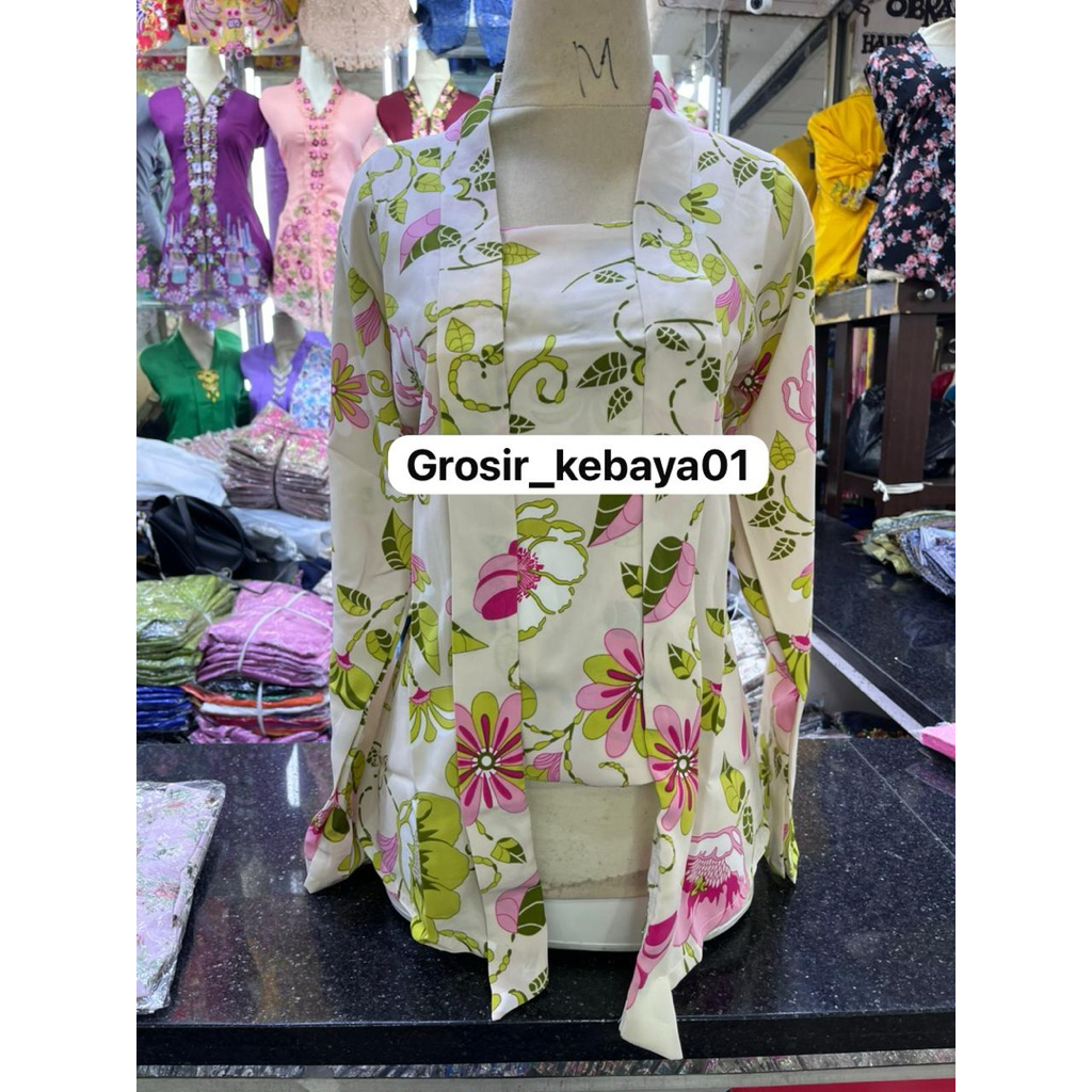 new atasan kebaya kutubaru motif bunga random kebaya kerja/kantor kebaya lengan panjang